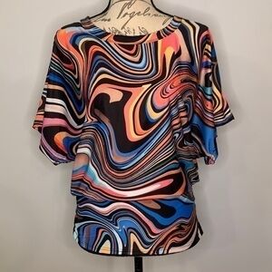 FREE with purchase! LoveU.Dear NWT stretch dolman top multi swirl M